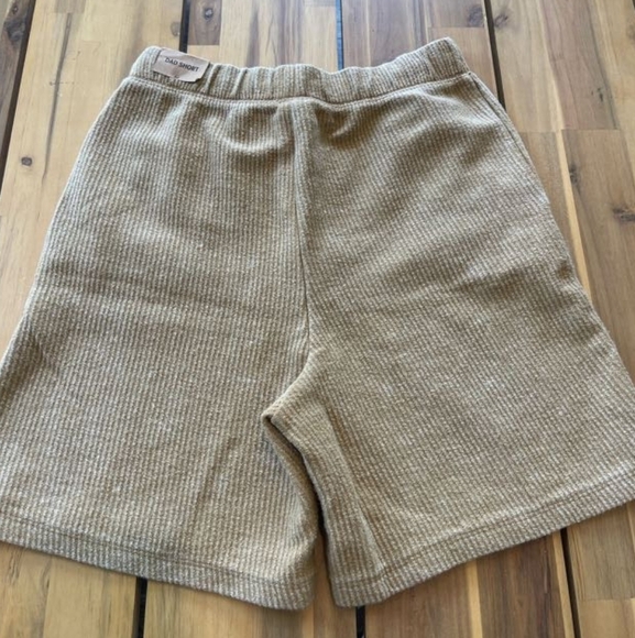 Nwt Victorias Secret Pink Yellow Gold Ribbed Dad Shorts Size Extra Small - Picture 2 of 5